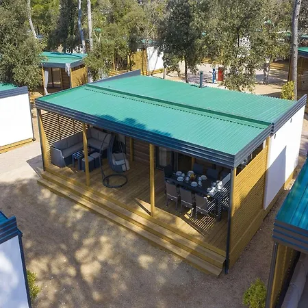 Mobile Homes In Camp Soline At Biograd, With Sand- And Pebble Beach
