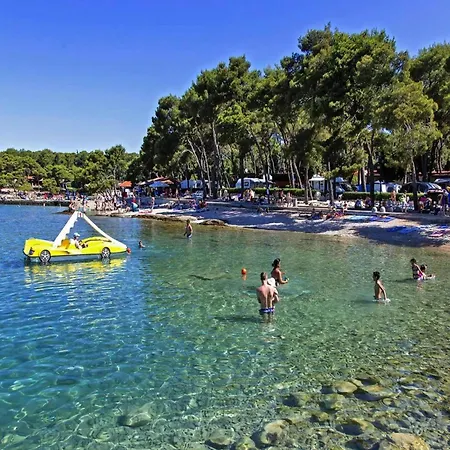 Mobile Homes In Camp Soline At Biograd, With Sand- And Pebble Beach
