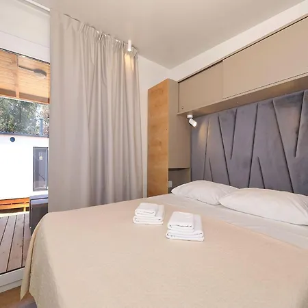 Mobile Homes In Camp Soline At Biograd, With Sand- And Pebble Beach Biograd Na Moru